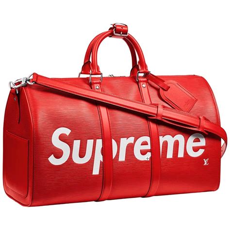 lv supreme duffle bag black|louis vuitton red epi duffle.